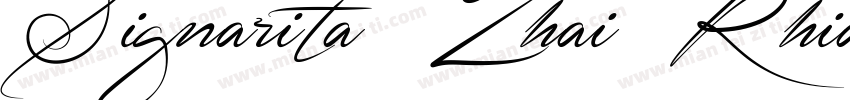 Signarita Zhai Rhian字体转换